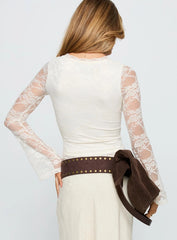 Pitter Long Sleeve Top Cream