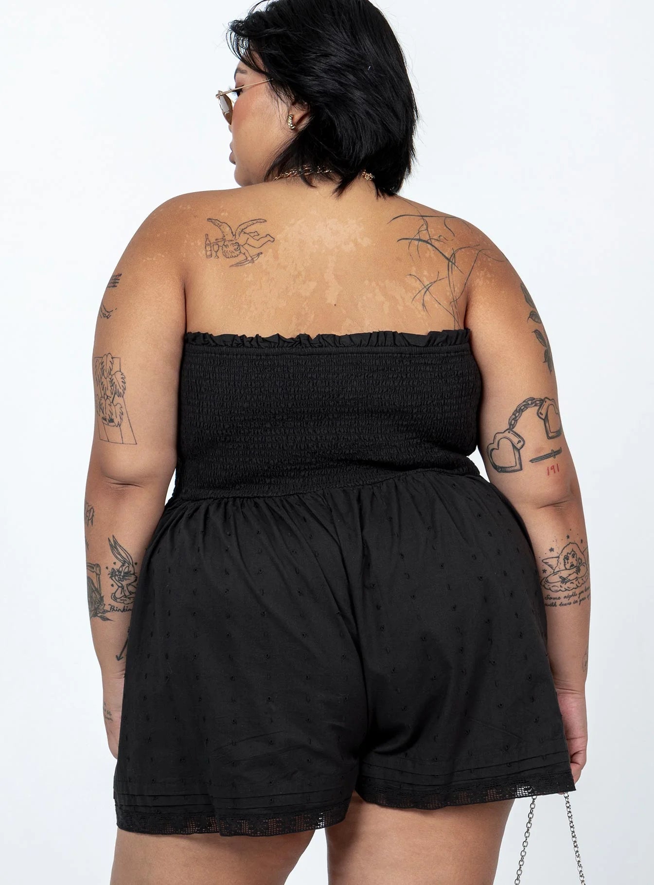 VIP Strapless Romper Black Curve