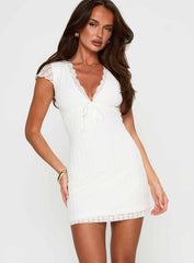 Ilaine Lace Mini Dress White