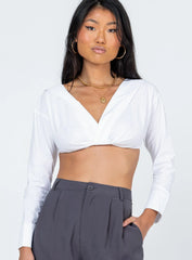 Botany Long Sleeve Top White