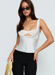 Delilah Top Porcelain Polka