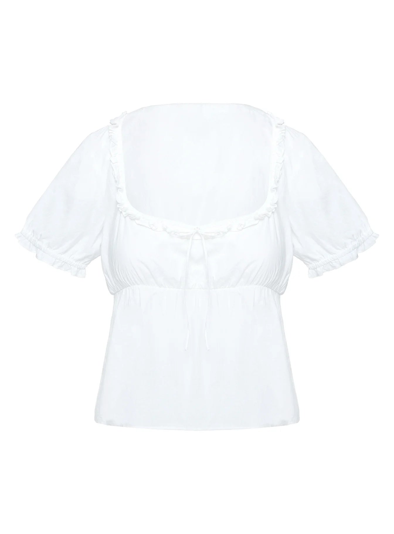 Elizabette Puff Sleeve Top White