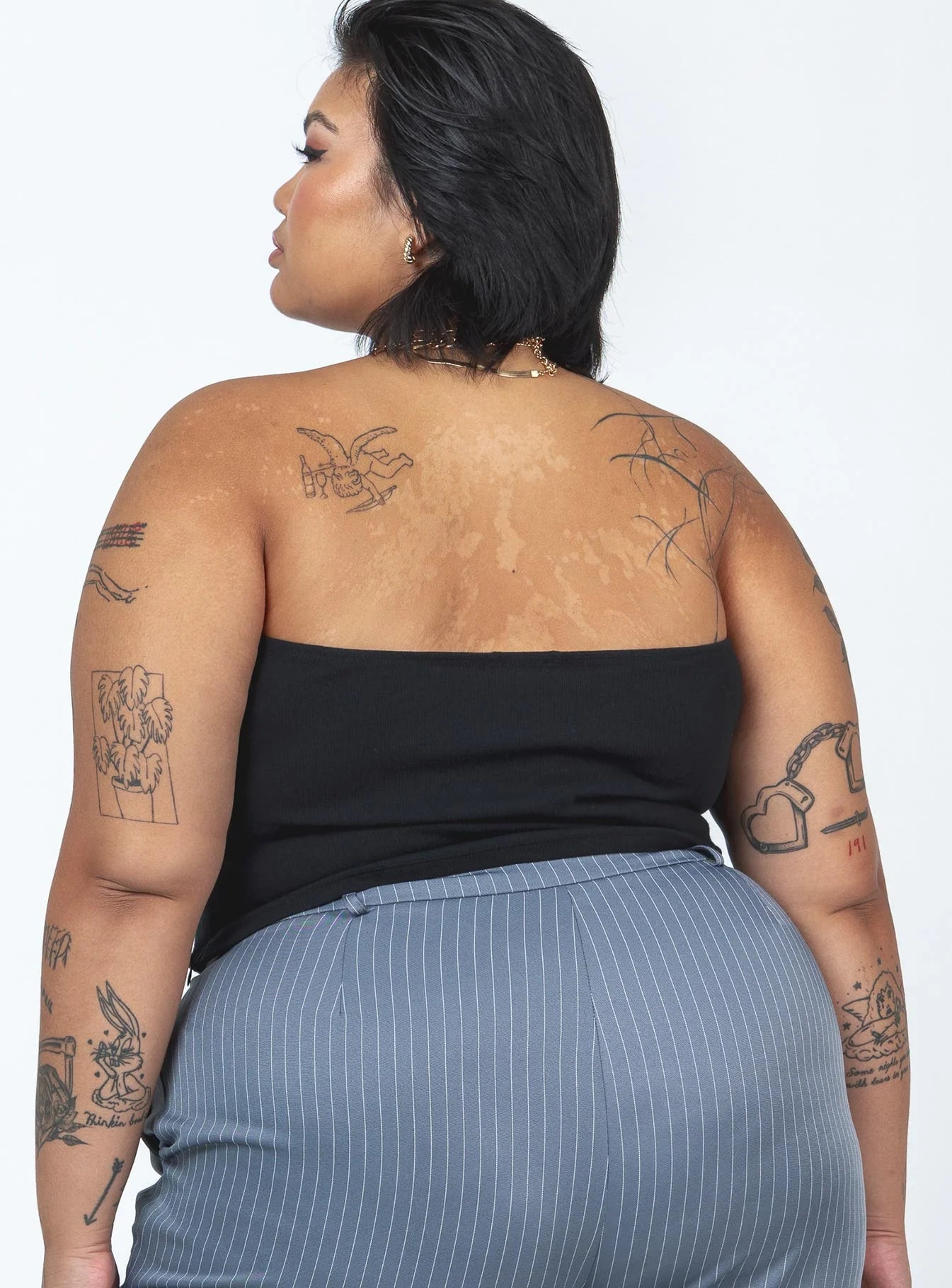 Rosehill Strapless Top Black Curve