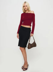 Anibelle Midi Skirt Black