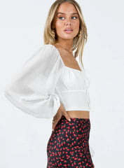 Paley Long Sleeve Top White