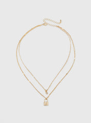 Santino Lock Necklace Pack Gold