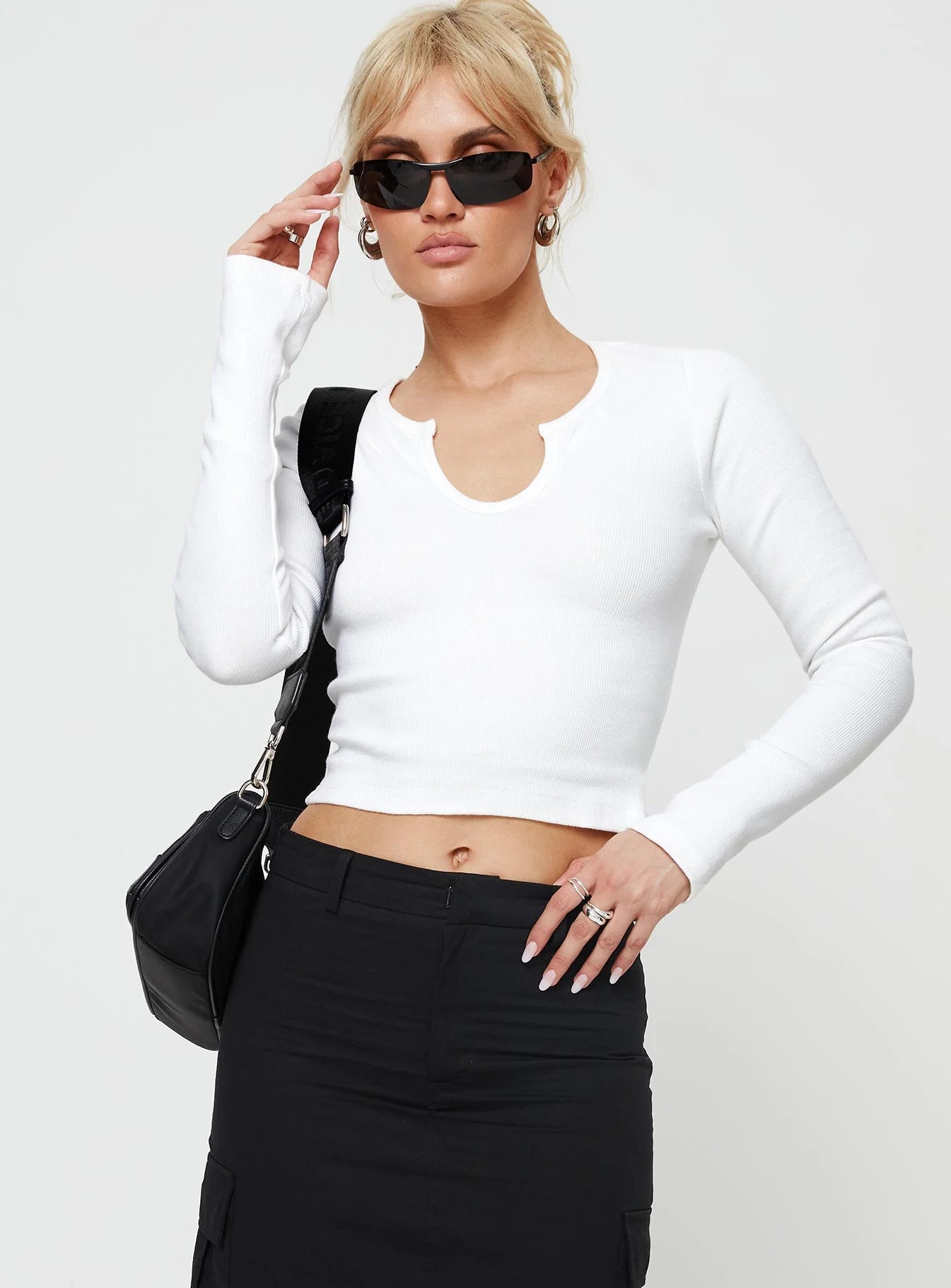Morelle Long Sleeve Top White