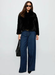 Wayland Faux Fur Jacket Black