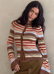 Milda Knit Cardigan Multi Stripe