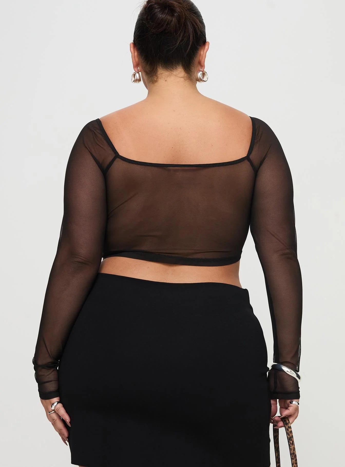Maranta Long Sleeve Top Black Curve