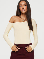 Fruelle Off The Shoulder Bodysuit Cream
