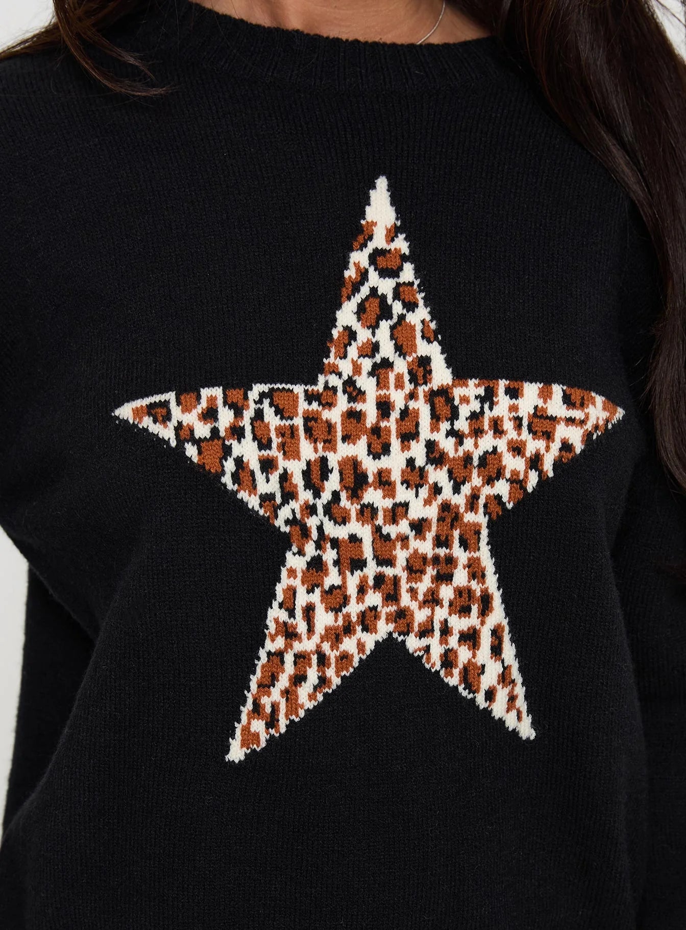 Run The Party Knit Sweater Black