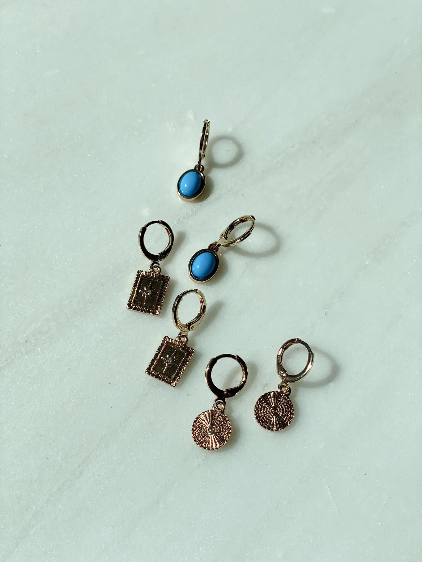 Brolin Earring Pack Gold / Blue