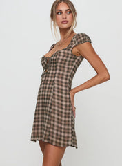 Alora Mini Dress Check Multi