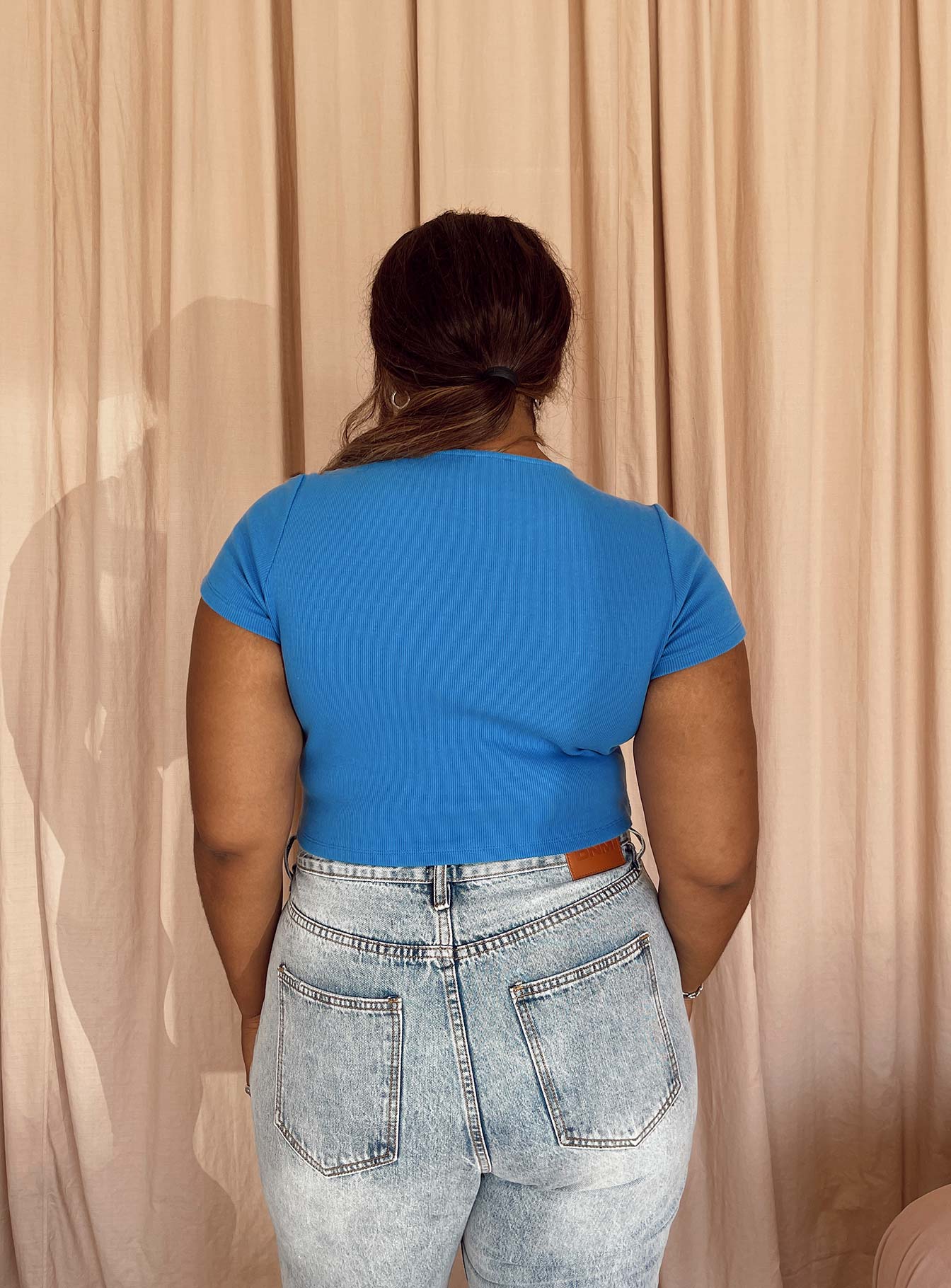 Classic Crop Tee Blue Curve