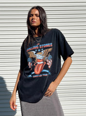 The Rolling Stone American Tour Oversized Tee Black
