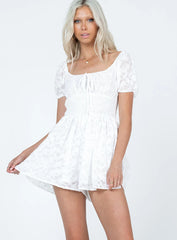 Audie Romper White
