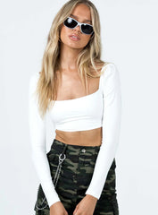 Rogers Long Sleeve Top White