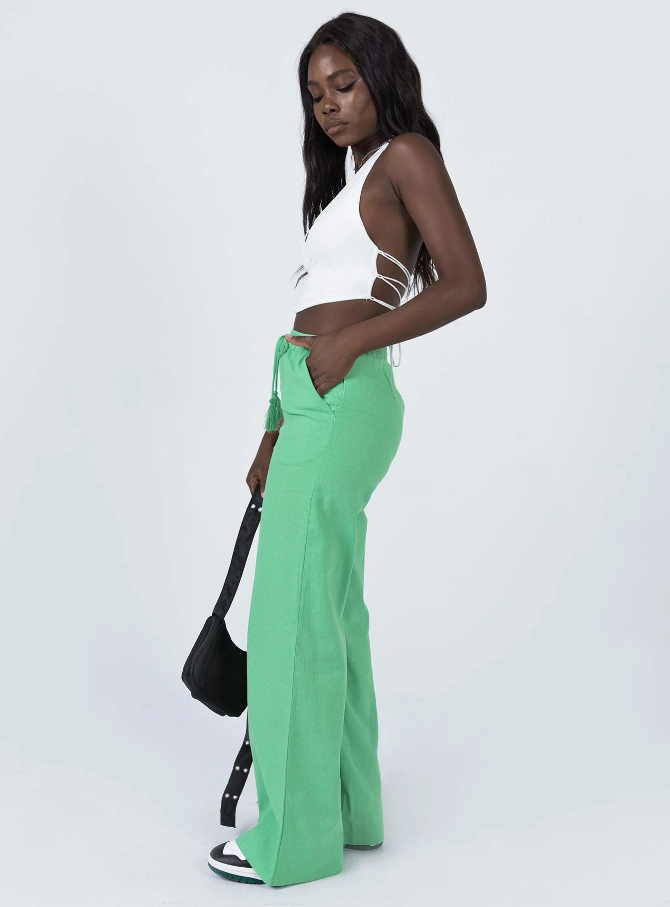 Aubrie Wide Leg Pants Green