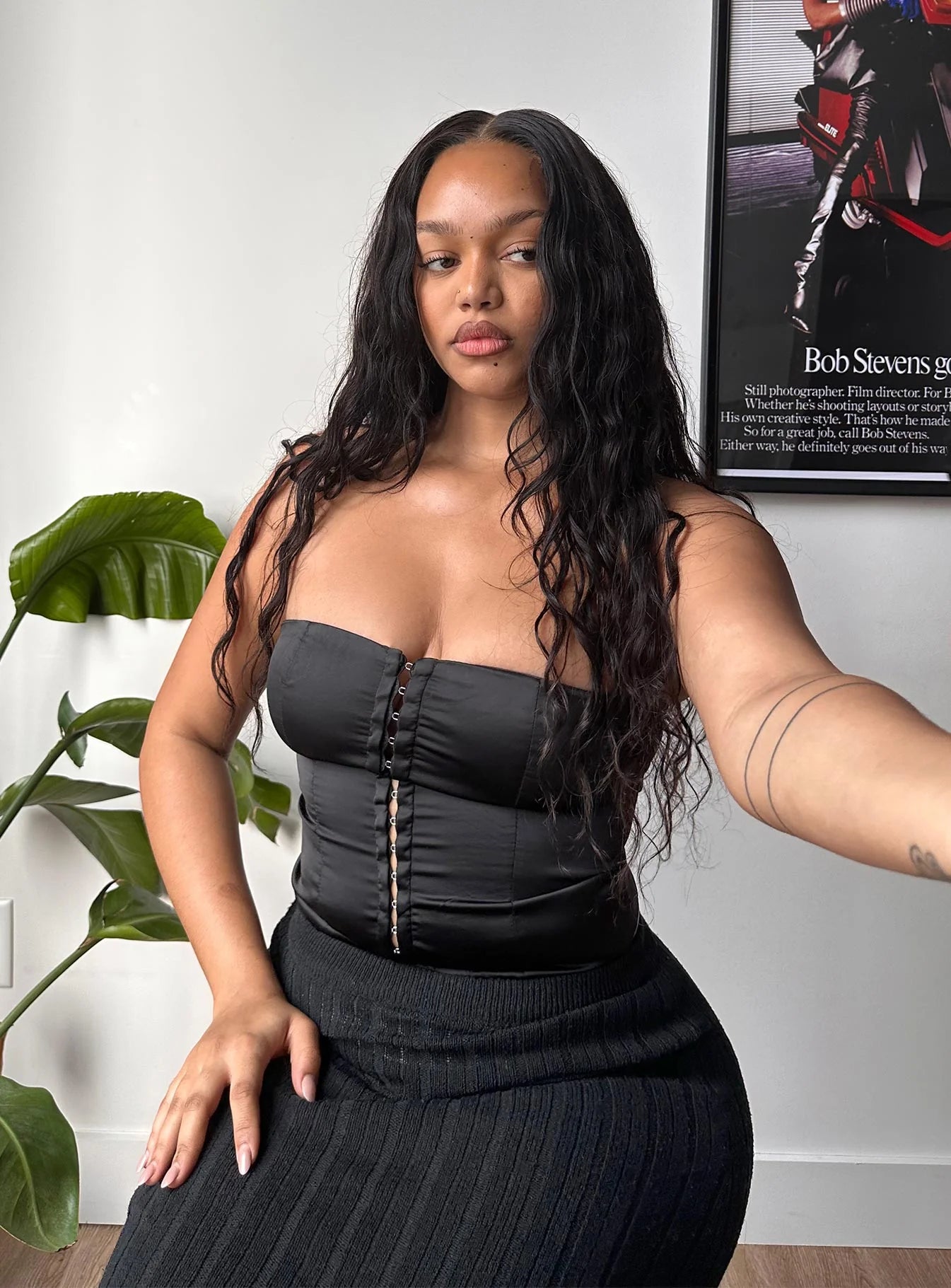 Bateson Strapless Corset Black