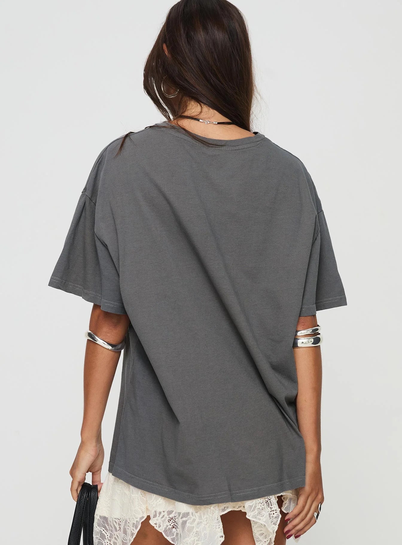 Kewpie Oversized Tee Washed Black