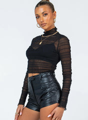 Maddy Long Sleeve Top Black