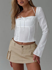 Talgada Long Sleeve Top White