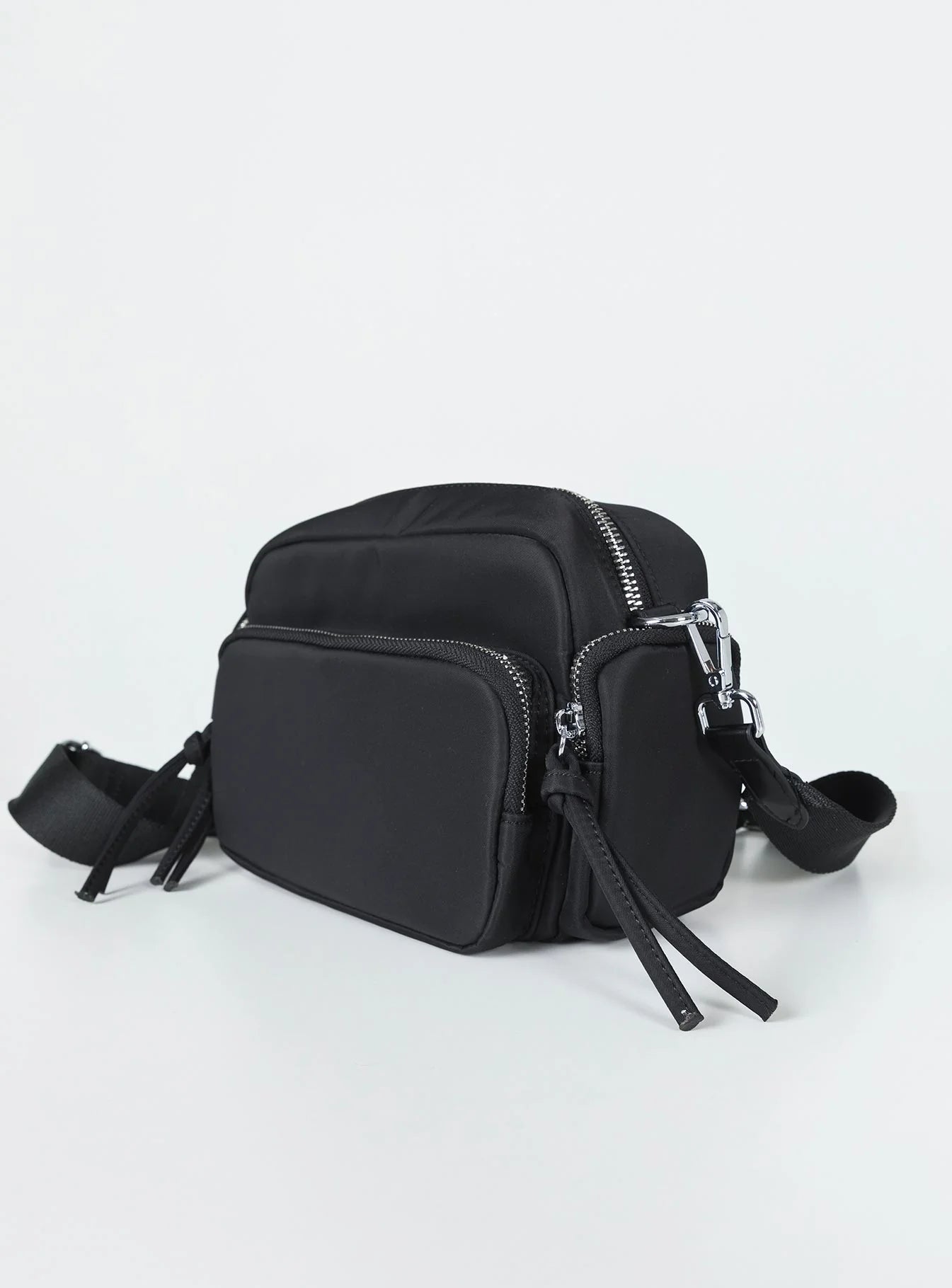 Lonnie Eco Nylon Crossbody Bag Black