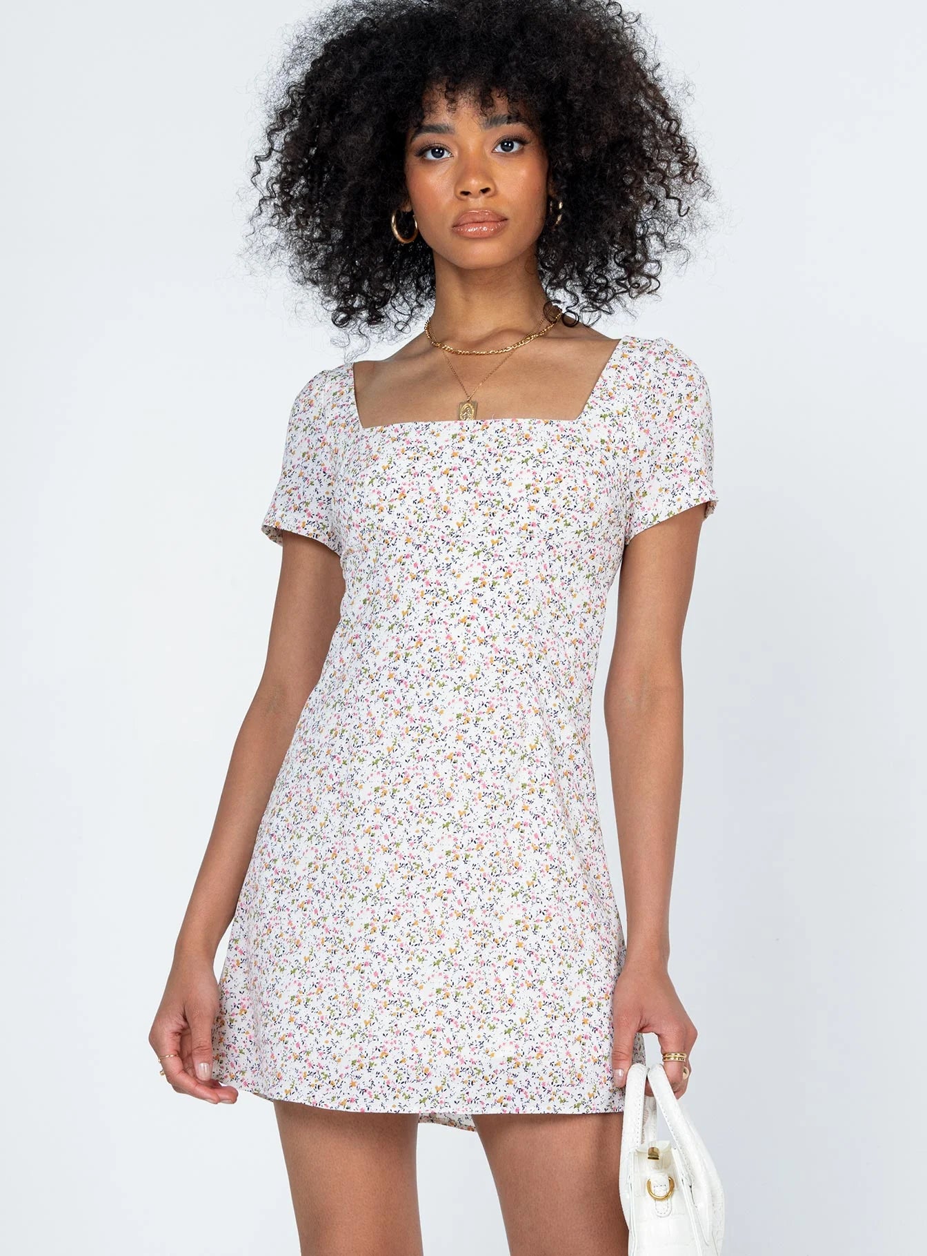 Hastings Mini Dress White Floral