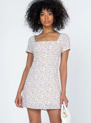 Hastings Mini Dress White Floral