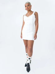 Shania Lace Mini Dress Cream