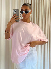 Flower Market Oversized Tee Pink