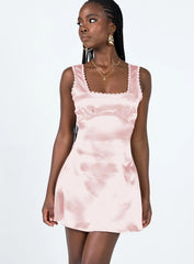 Berlin Satin Mini Dress Pink