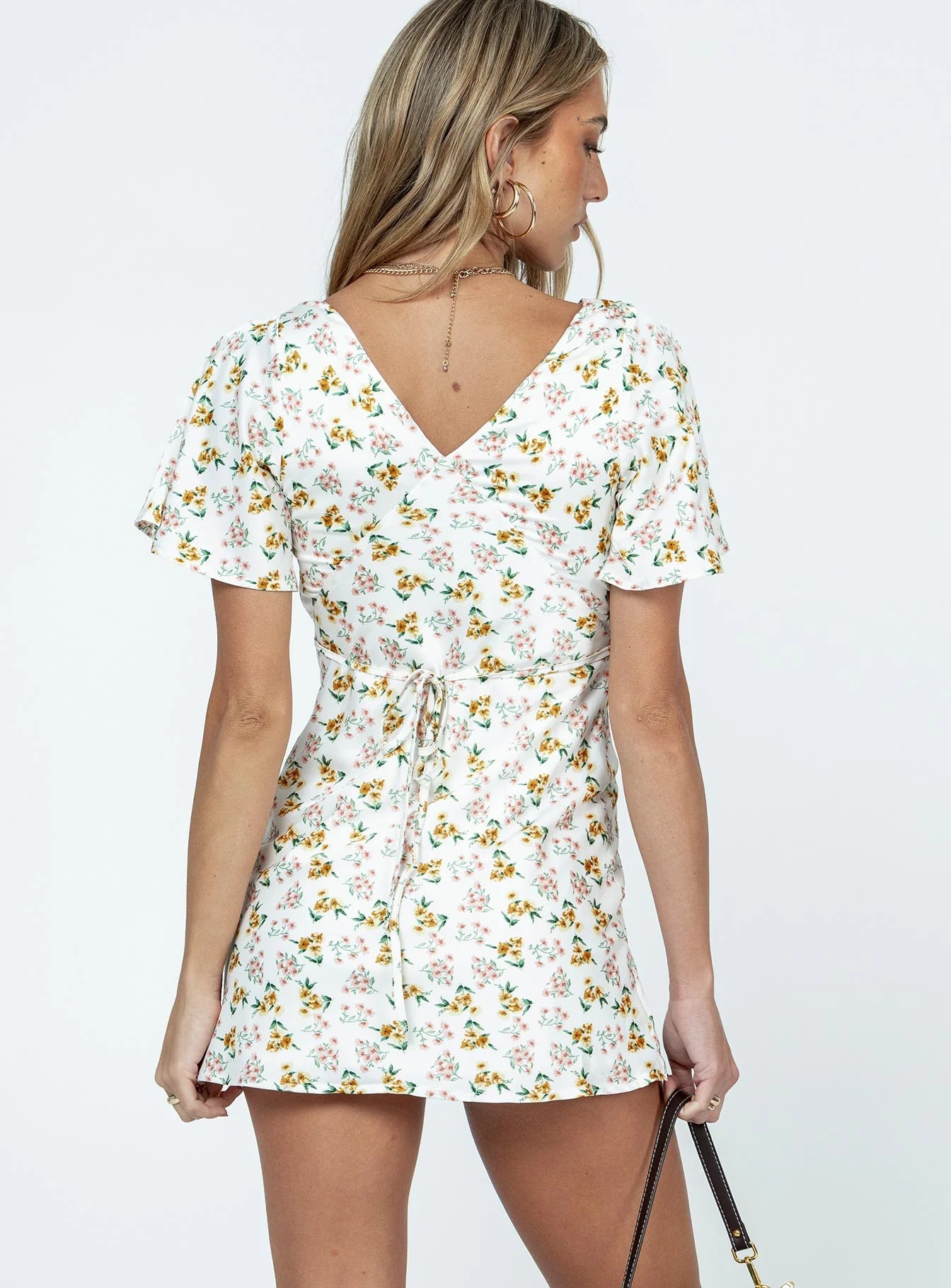 Lucine Mini Dress White Floral