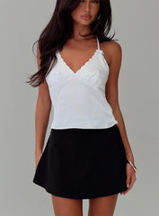 Satina Top White