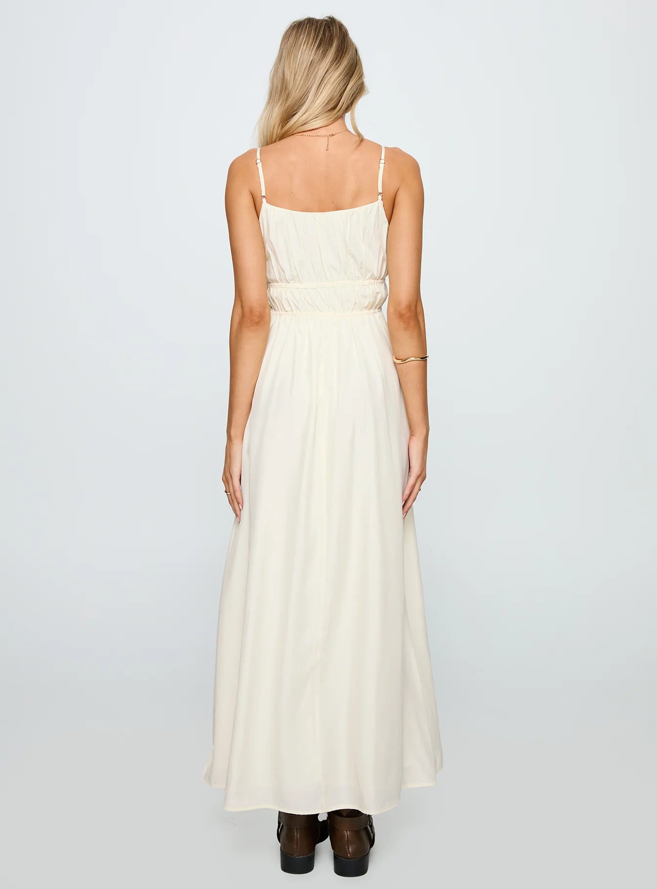Violeta Tiered Maxi Dress Cream