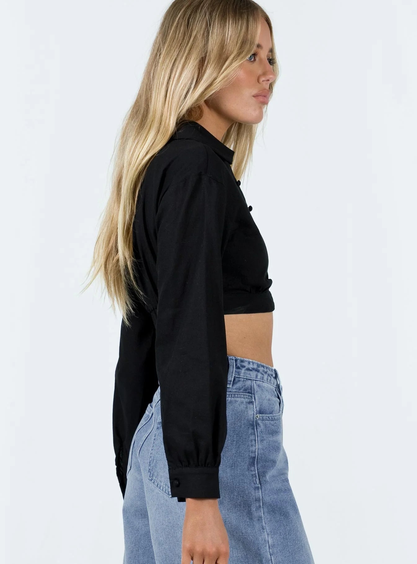 Zaxton Long Sleeve Top Black