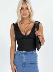 Hacienda Corset Top Black