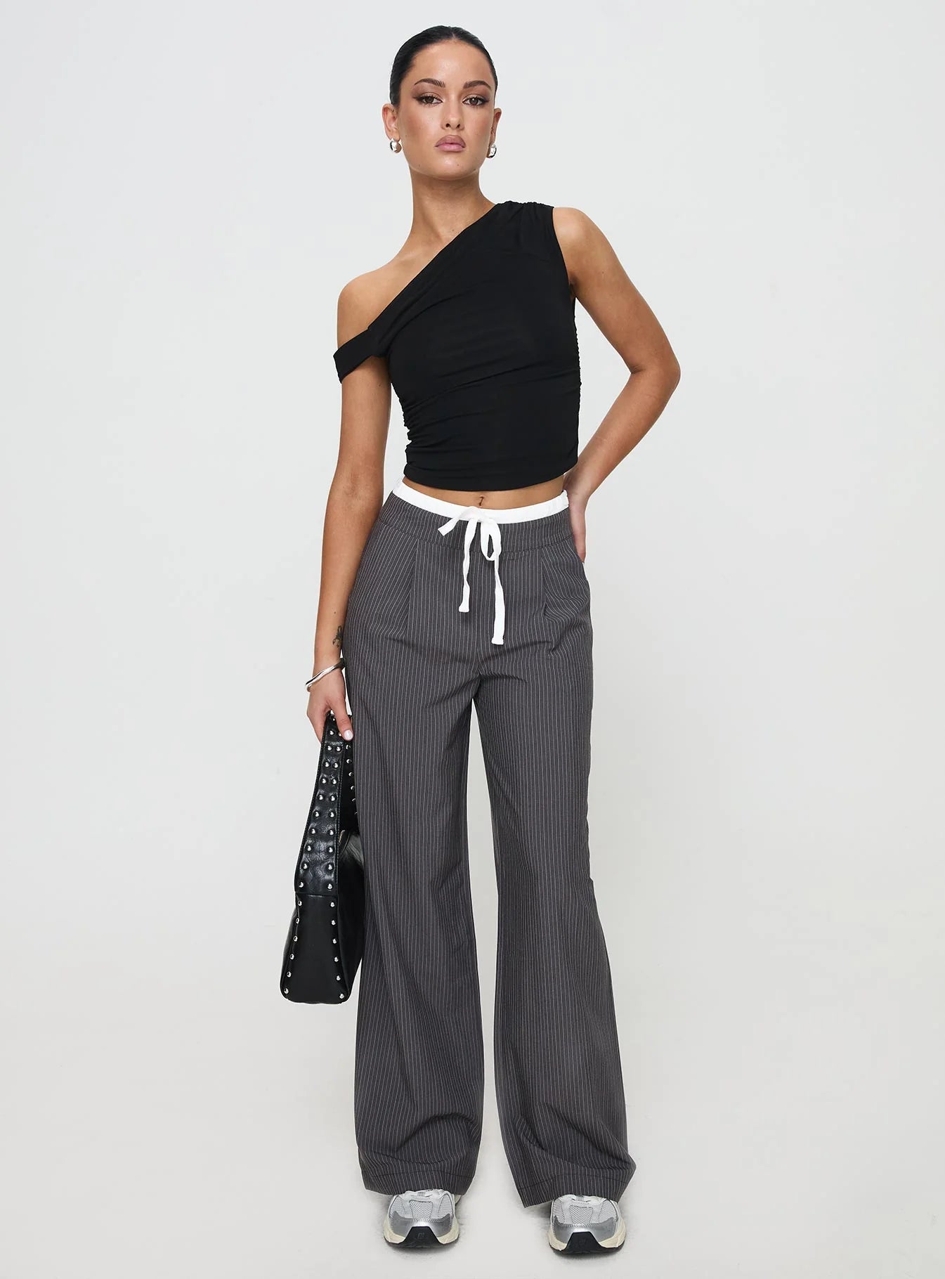 Auclaire Pinstripe Pant Charcoal