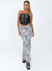 Ziggy Maxi Skirt Black / White