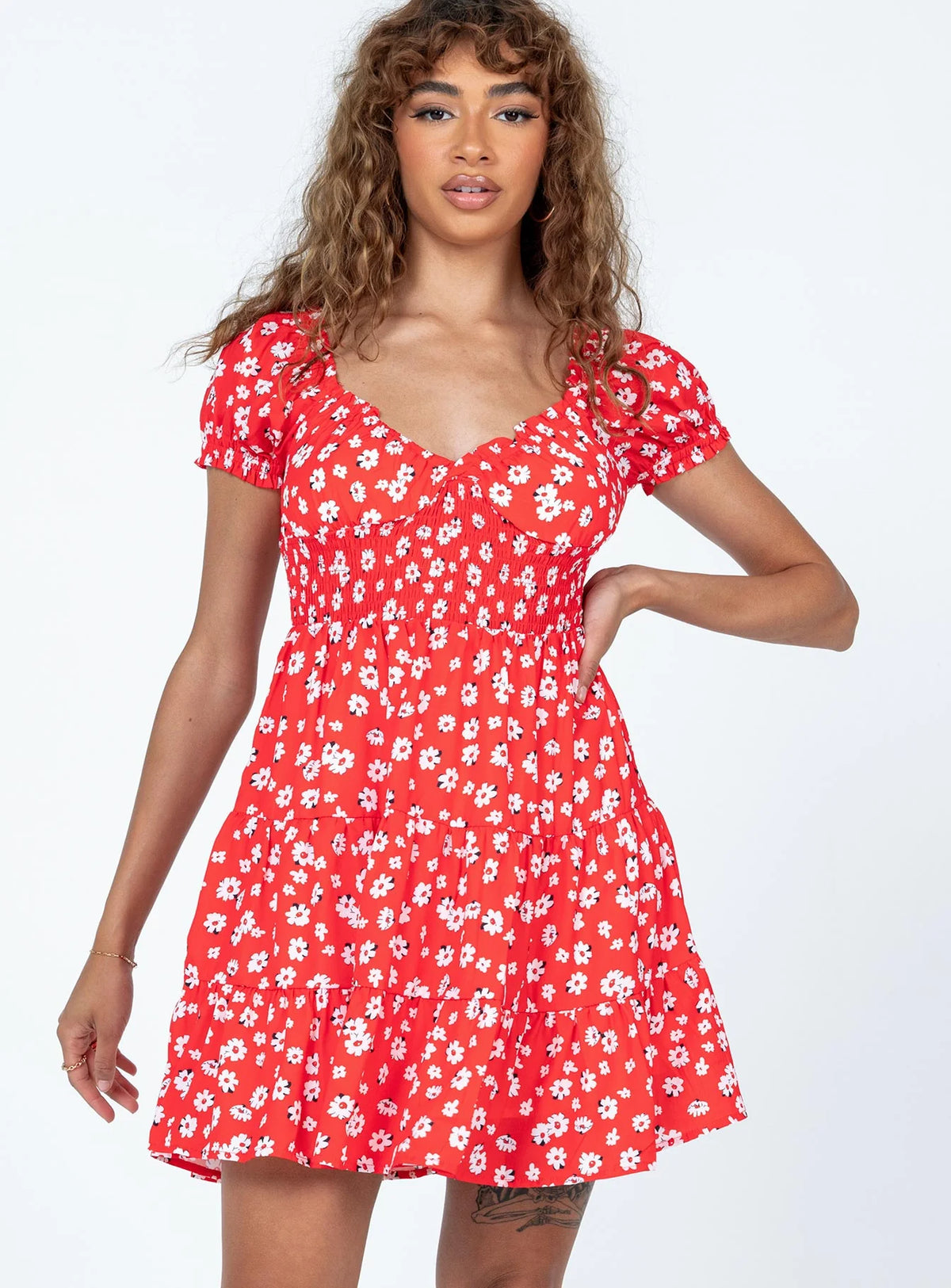 Daniela Mini Dress Floral Red