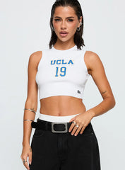 UCLA Cutoff Tank Top White