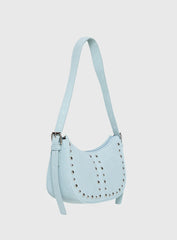 Bright Lights Studded Shoulder Bag Blue