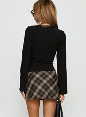 Carlena Mini Skirt Multi Check