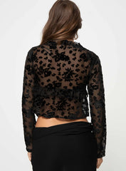 Harriot Long Sleeve Top Black