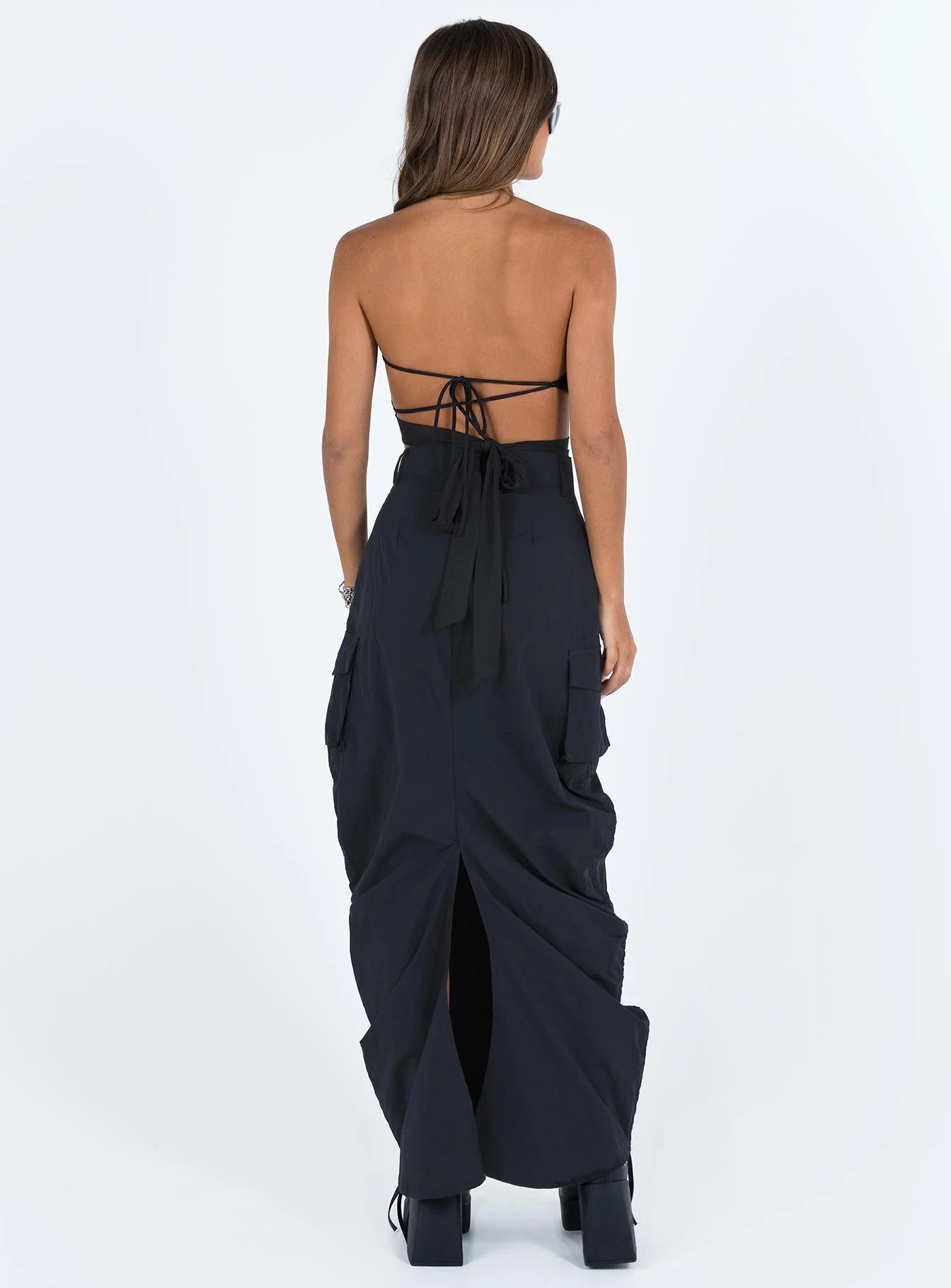 Baird Cargo Maxi Skirt Black