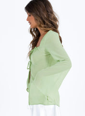 Avona Long Sleeve Top Green