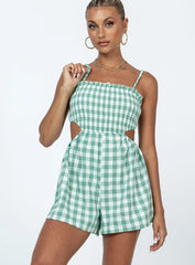 Danton Romper Green Gingham