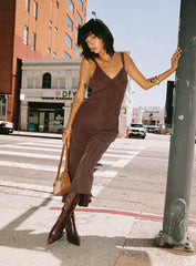 Laurette Maxi Dress Brown