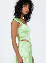 Cornell Satin Corset Green